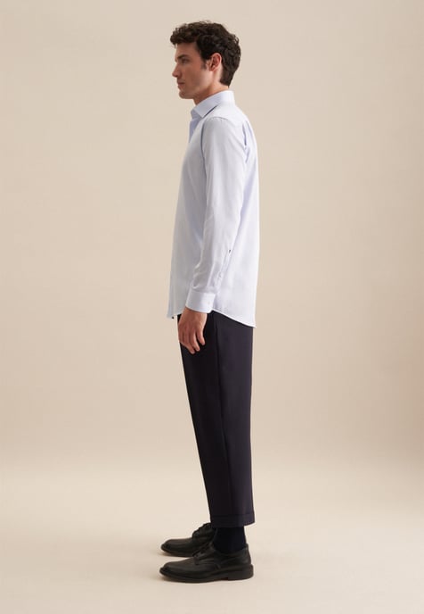 Business Hemd Herren Mittelblau - Image 2