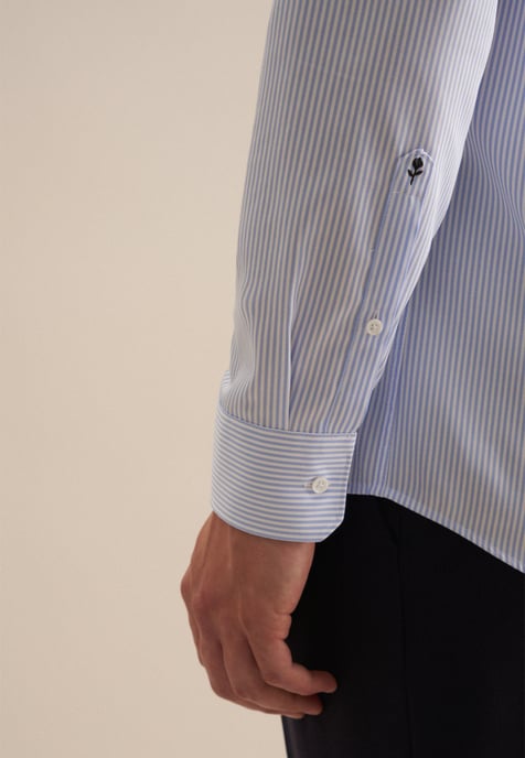 Business Hemd Herren Mittelblau - Image 5