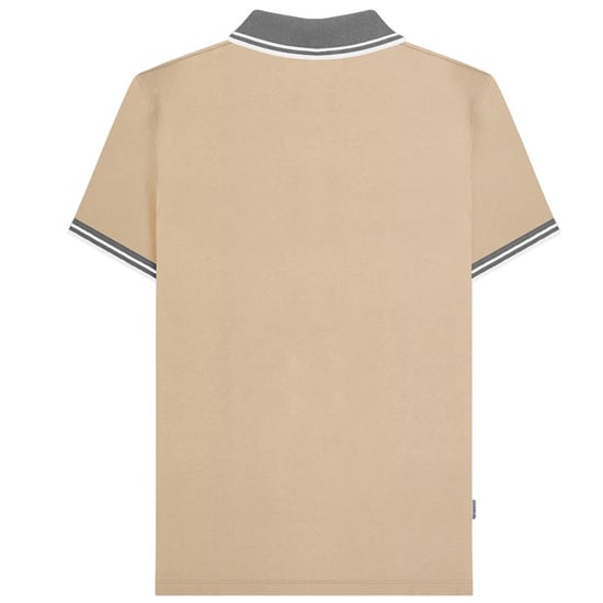 Lambretta Herren Polo-Shirt mit Kontrastkante (Stein/Eisen) - Image 2