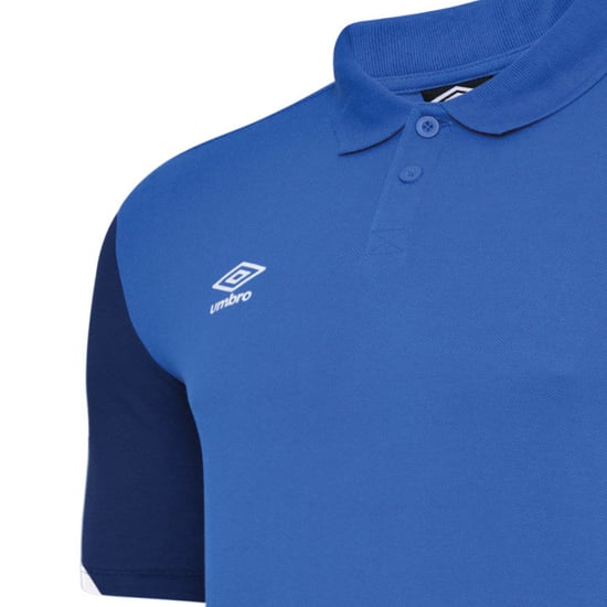 Umbro - "Total" Poloshirt für Herren - Training (Königsblau/Dunkel-Marineblau/Weiß) - Image 3