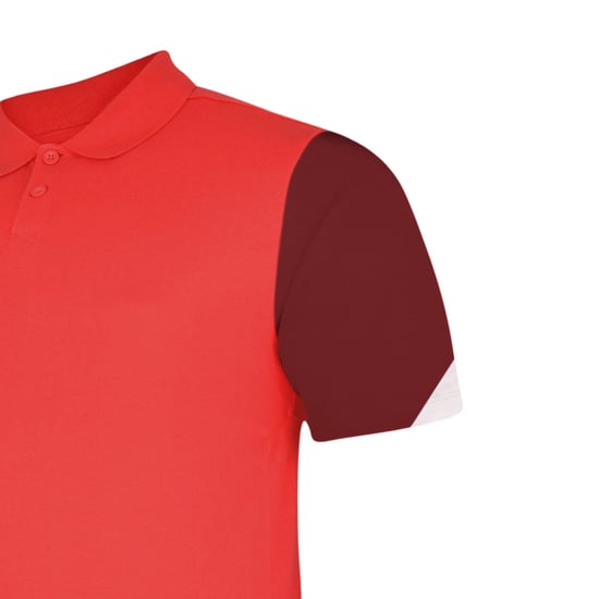Umbro - "Total" Poloshirt für Herren - Training (Zinnoberrot/Rad Rot /Schwarz) - Image 2
