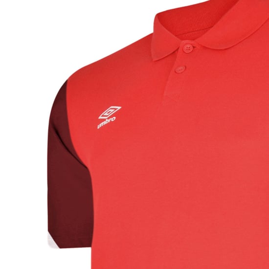 Umbro - "Total" Poloshirt für Herren - Training (Zinnoberrot/Rad Rot /Schwarz) - Image 3