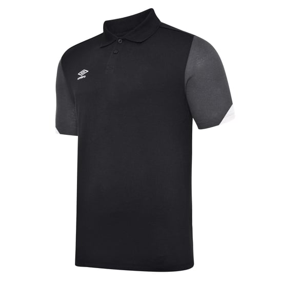 Umbro - "Total" Poloshirt für Herren - Training (Schwarz/Weiß/Kohlen-Schwarz) - Image 1