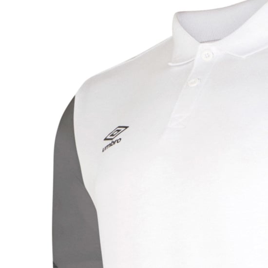 Umbro - "Total" Poloshirt für Herren - Training (Weiß/Titanium-Grau/Schwarz) - Image 3