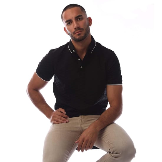 Emporio Armani - Poloshirt für Herren Jacquard (Schwarz) - Image 4