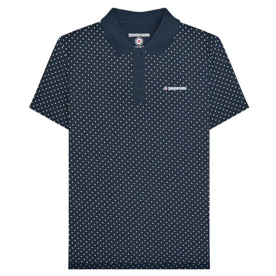 Lambretta Herren Polka Dot Big & Tall Polohemd (Navy) - Image 1