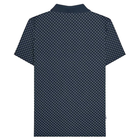 Lambretta Herren Polka Dot Big & Tall Polohemd (Navy) - Image 2