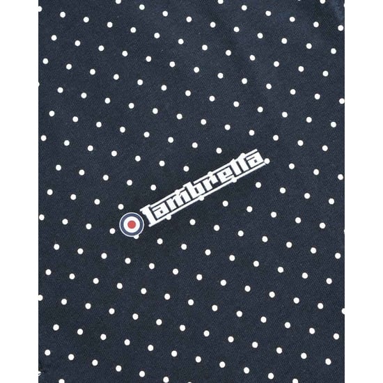 Lambretta Herren Polka Dot Big & Tall Polohemd (Navy) - Image 5
