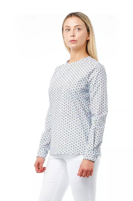 Bedruckte Baumwollbluse mit langen Ärmeln - Image 3