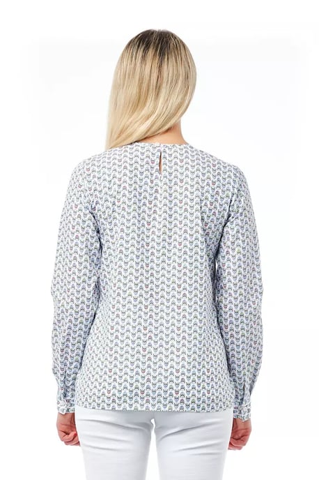 Bedruckte Baumwollbluse mit langen Ärmeln - Image 4