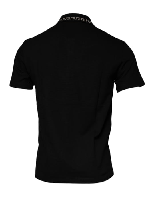 Schwarzes Greca Polo-Shirt - Image 5