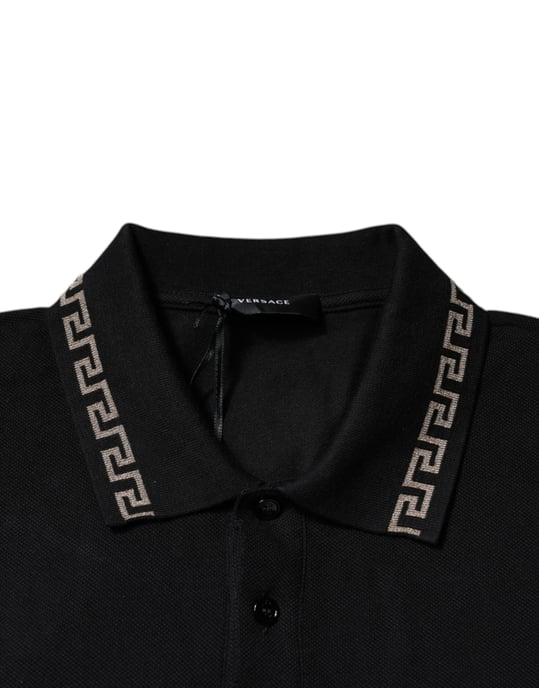 Schwarzes Greca Polo-Shirt - Image 6
