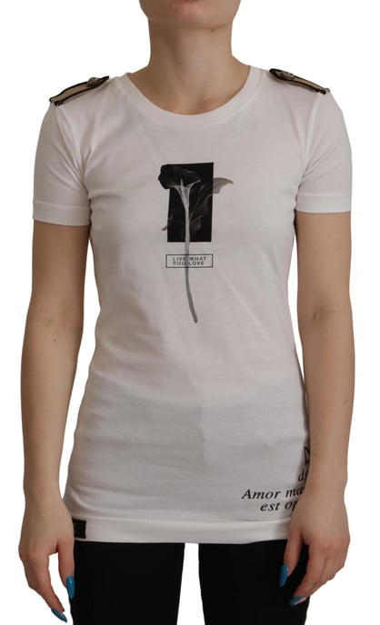Dolce Gabbana Tsh7843 Blumen Grafik T-Shirt - Image 1