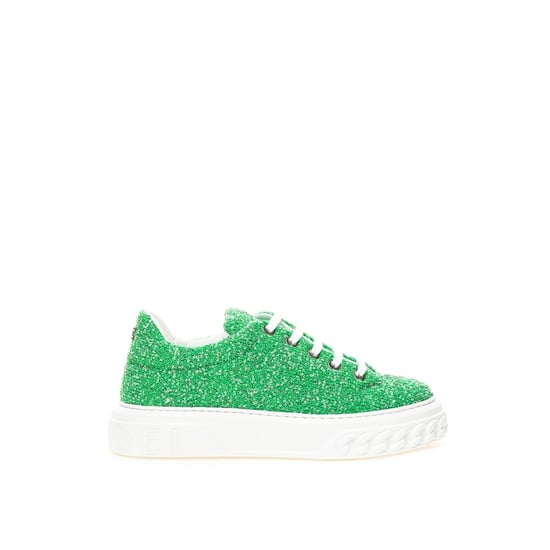Casadei Kick Sneaker Grüner Glitzer - Image 1
