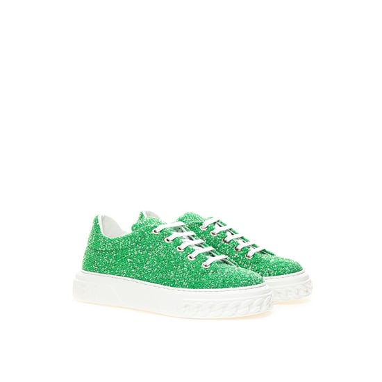 Casadei Kick Sneaker Grüner Glitzer - Image 2