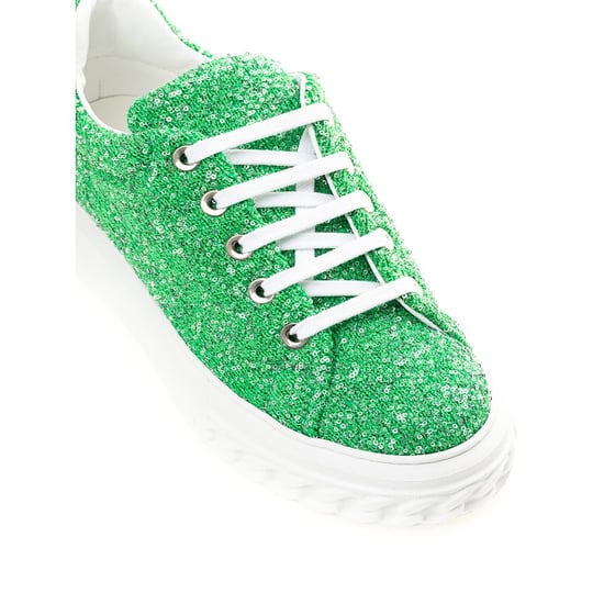 Casadei Kick Sneaker Grüner Glitzer - Image 4