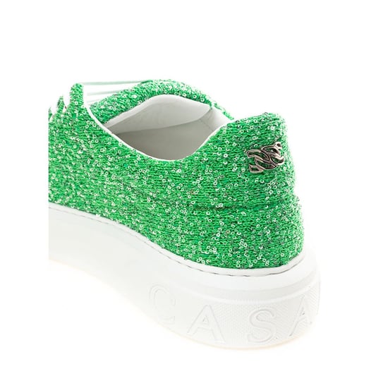 Casadei Kick Sneaker Grüner Glitzer - Image 5