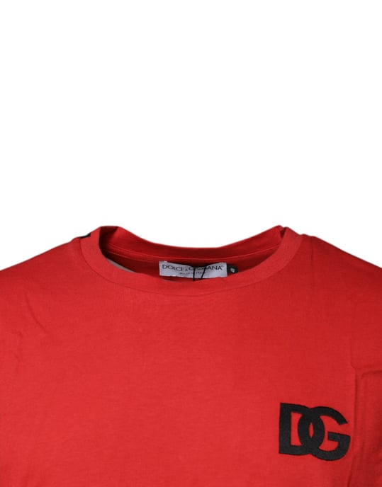 Rotes Baumwoll-T-Shirt mit DG-Logo - Image 3