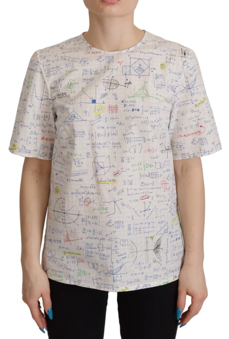 Dolce Gabbana Math Print T-Shirt - Image 1
