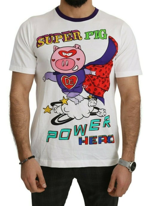 Super Schwein Kraft Held T-Shirt - Image 1