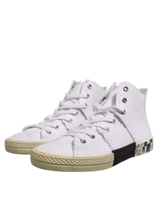 Canvas Hightop Graffiti Sneakers - Image 3