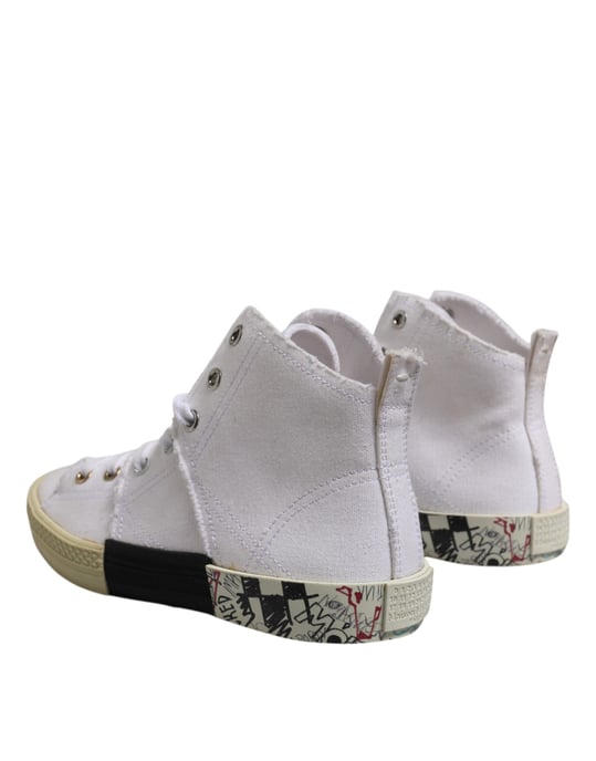 Canvas Hightop Graffiti Sneakers - Image 4