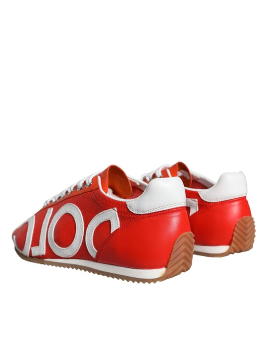 Dg Sneakers Rote Leder Freizeitstil - Image 4