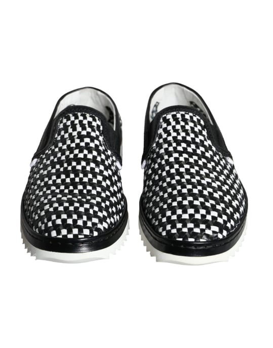 Gewebte Leder Slipper im Schachbrettmuster - Image 2