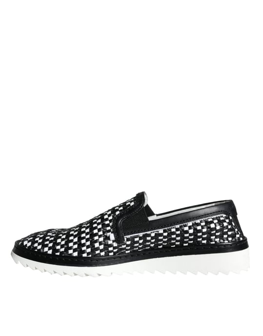 Gewebte Leder Slipper im Schachbrettmuster - Image 6