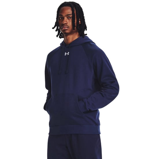 Under Armour - "Rival" Kapuzenpullover für Herren/Damen Unisex (Mitternachtsblau/Weiß) - Image 3