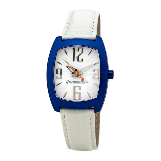 Chronotech Uhr mit weißem Lederarmband - Image 1