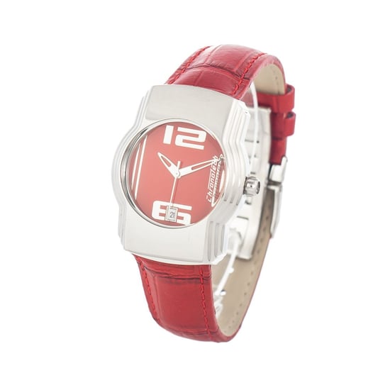 7279 Rote Lederarmbanduhr - Image 1
