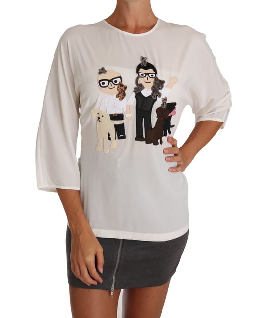 Seidenbluse mit Applikationen - Image 1