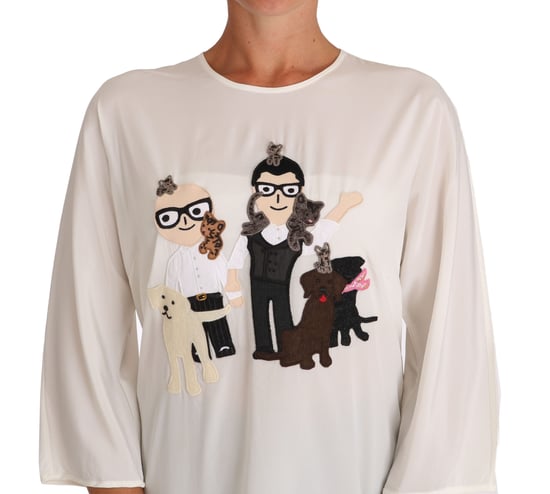 Seidenbluse mit Applikationen - Image 3