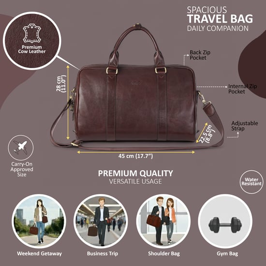 Vintage Echtleder Braun Reisetasche Duffle Gym Reisetasche - Atlas - Image 2