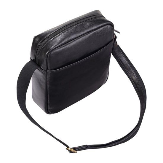 Schwarze Vintage-Umhängetasche aus echtem Leder – Ashby - Image 4