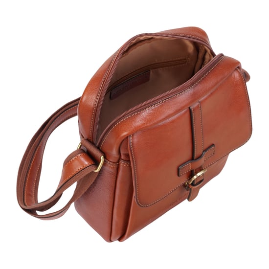 Echtleder Hellbraun Vintage Crossbody Messenger Reisetasche - Ashby - Image 5
