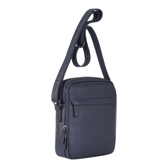 Echtes Leder Navy Vintage Messenger Crossbody Reisetasche - Hawthrone - Image 3