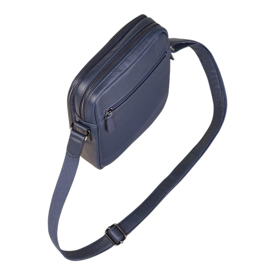 Echtes Leder Navy Vintage Messenger Crossbody Reisetasche - Hawthrone - Image 5