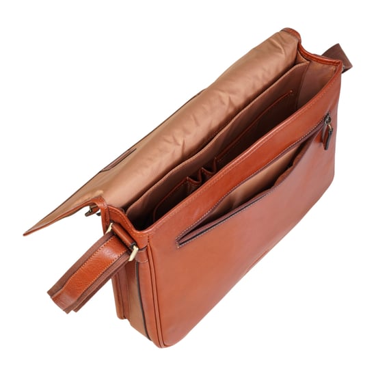 Laptoptasche aus echtem Leder in Hellbraun - Astor - Image 5