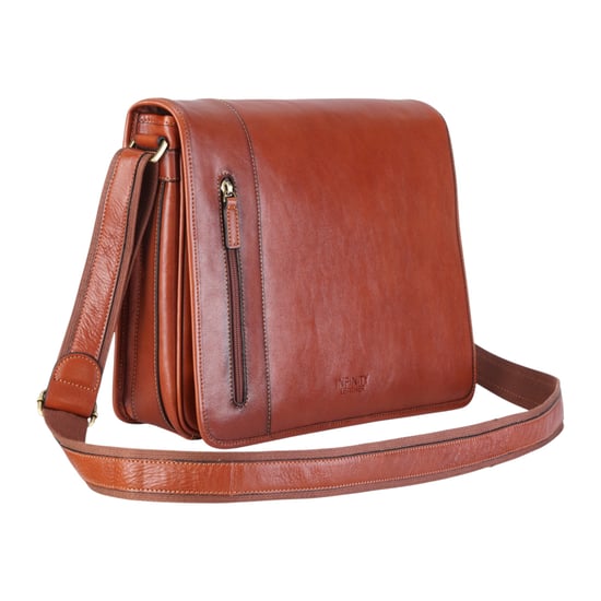 Laptoptasche aus echtem Leder in Hellbraun - Astor - Image 6