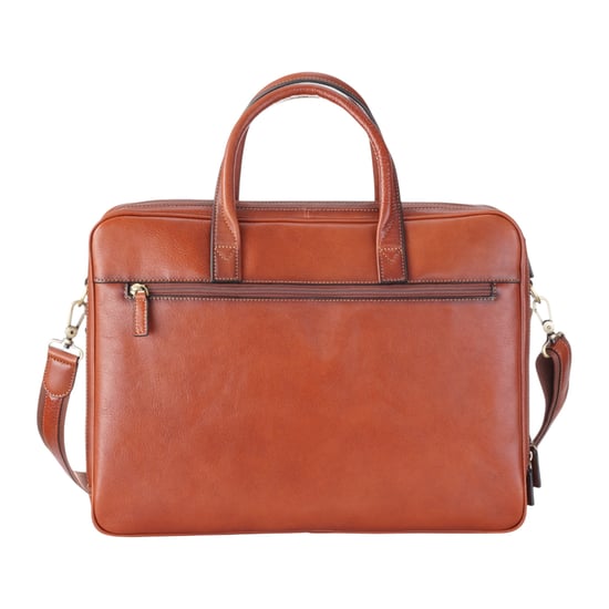 Echtleder Laptoptasche in Hellbraun, Messenger-Umhängetasche - Belmont - Image 3