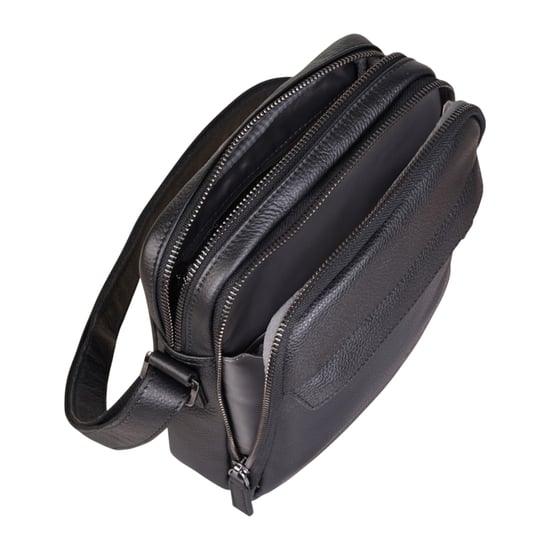 Echtes Leder Schwarz Vintage Messenger Crossbody Reisetasche - Hawthrone - Image 6