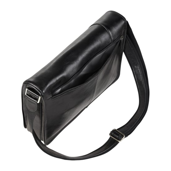 Schwarze Laptoptasche aus echtem Leder – Astor - Image 6