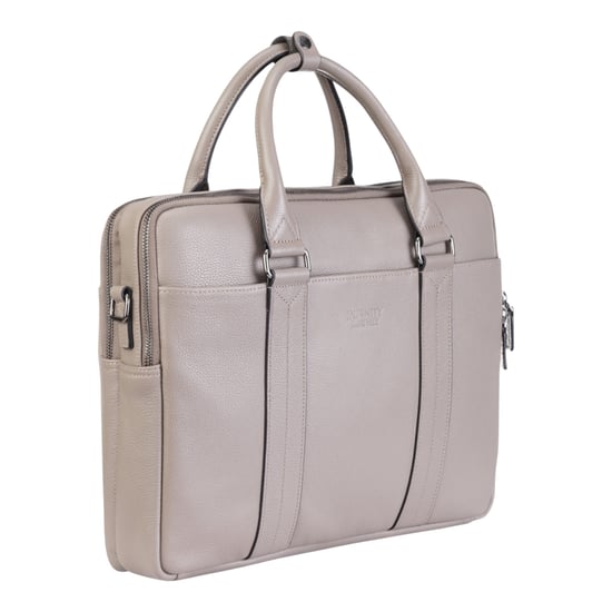 Echtes Leder Grau Laptop Business Aktentasche Büro Arbeit Reisetasche - Sutton - Image 3