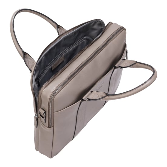Echtes Leder Grau Laptop Business Aktentasche Büro Arbeit Reisetasche - Sutton - Image 5