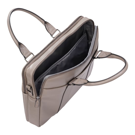 Echtes Leder Grau Laptop Business Aktentasche Büro Arbeit Reisetasche - Sutton - Image 6