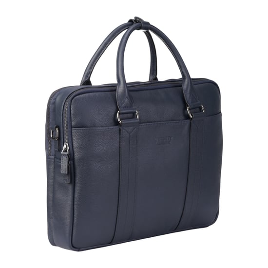 Echtes Leder Marineblau Laptop Business Aktentasche Büro Arbeit Reisetasche - Sutton - Image 3