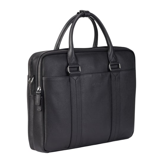 Echtes Leder Schwarz Laptop Business Aktentasche Büro Arbeit Reisetasche - Sutton - Image 3