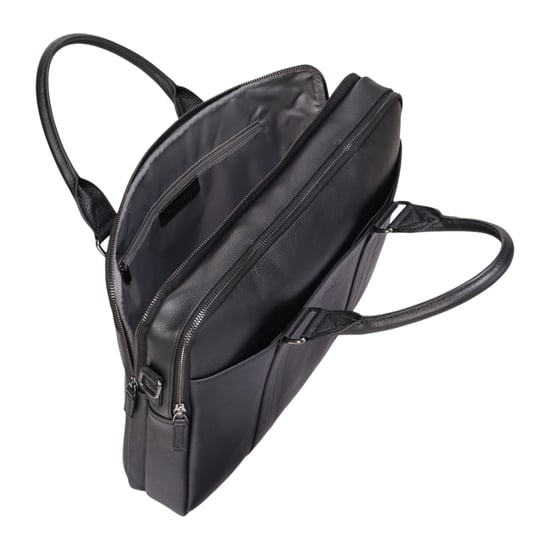 Echtes Leder Schwarz Laptop Business Aktentasche Büro Arbeit Reisetasche - Sutton - Image 5